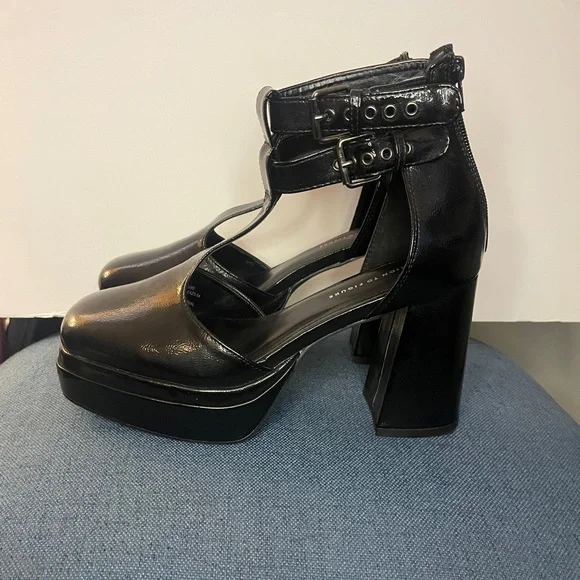 Fashion to Figure Maria Platform Heel- Black Patent- Size 9W - Picture 5 of 10